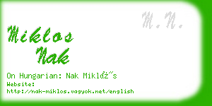 miklos nak business card